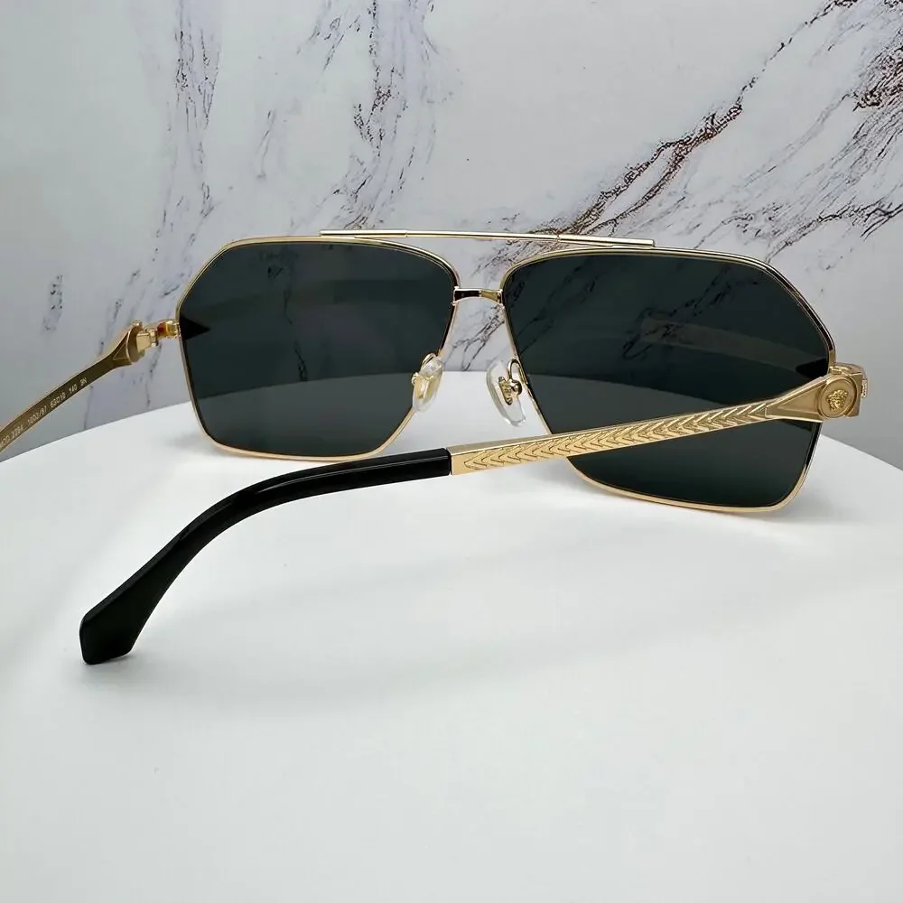 NEW VERSACE Gold Metal Sunglasses